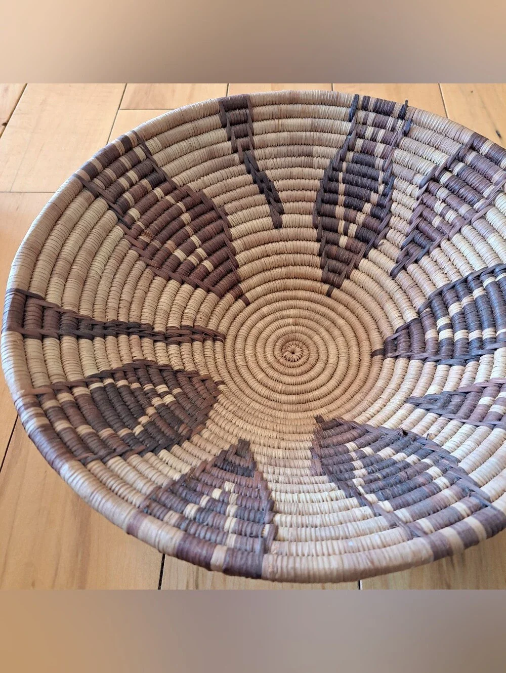 AFRICAN COIL BASKET BOWL WOVEN 12.25